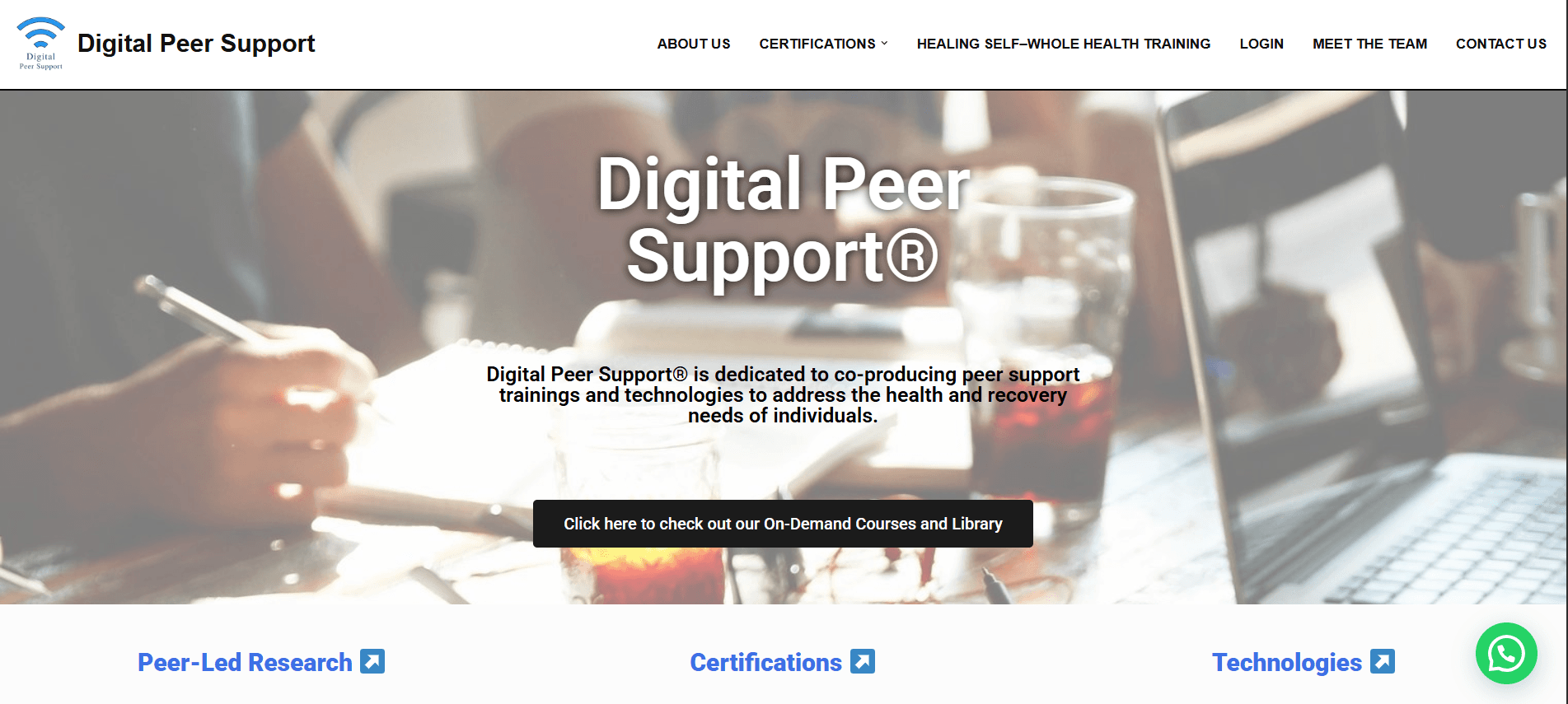 Digital Peer Support Website